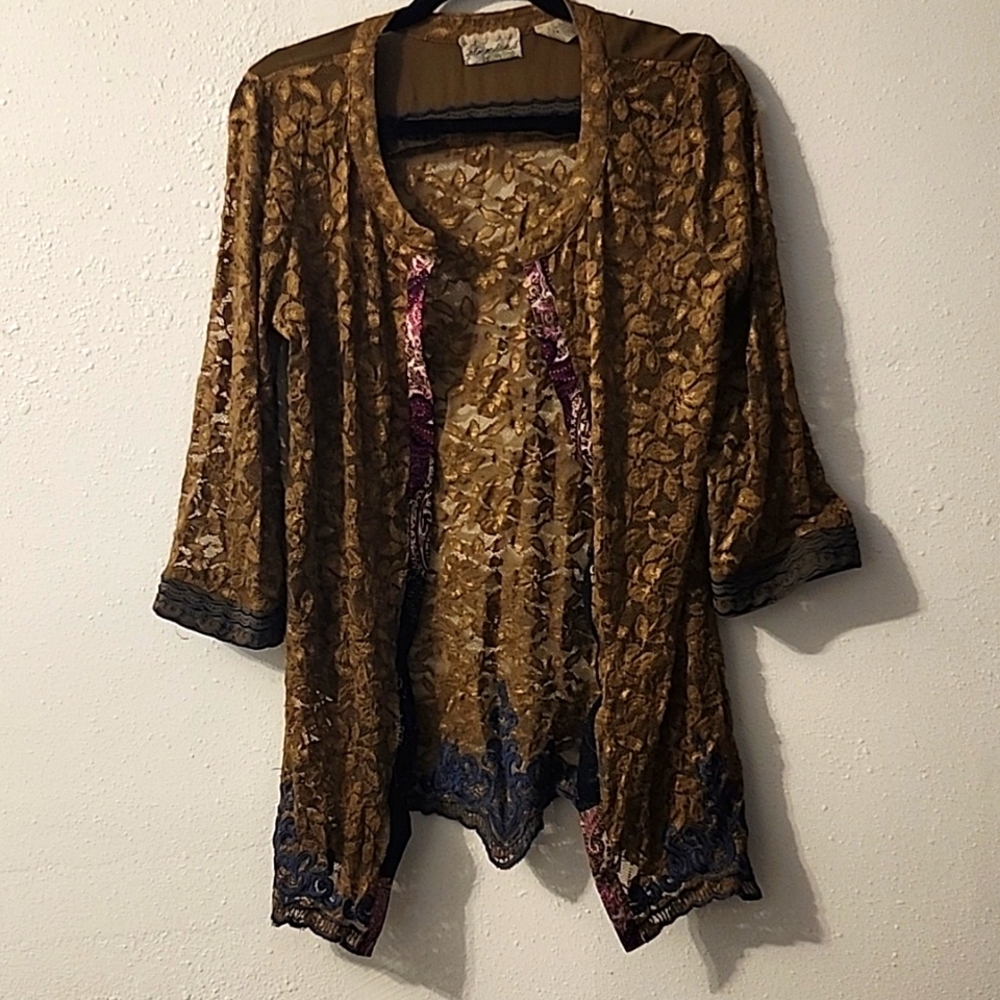 Gold Lace kimono